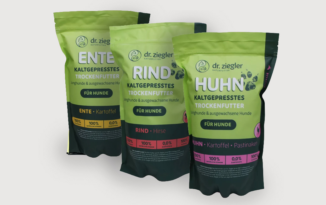 Dr. Ziegler Naturfutter Packungen
